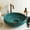 Green Verdigris Patina, variant on 16" Handmade Hammered 100% Solid Copper Kitchen & Bathroom Vessel Sink Bowl – Countertop Basin for Vanity & Powder Room | Eco-Friendly Rustic Copper Sink | Drain Cap Included