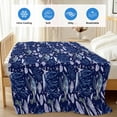 thumbnail image 4 of Coastal Turtle Cooling Blanket,Lightweight Breathable Summer Throw Blanket with Double Sided Cold Effect,Blue Ocean Starfish Retro Coral Shell Picnic Blankets Bed Sheet for Hot Sleepers 60"x80", 4 of 8