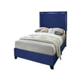 thumbnail image 1 of Aerys Queen Platform Bed Frame with LED Lights , Blue Velvet, 1 of 3
