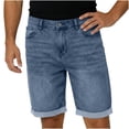 thumbnail image 6 of LONKITO Mens Jean Shorts Outdoor Work Casual Denim Shorts with Pockets for 2026 Summer Clothes Size S, 6 of 8