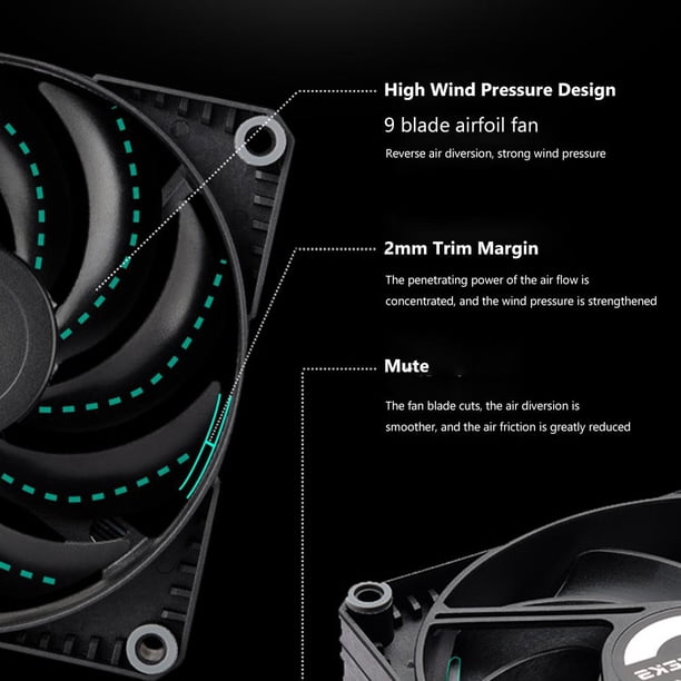 PHANTEKS 4Pin PWM PC Case Ventilador de refrigeración Cojinete hidráulico CPU Cooler (14 cm)