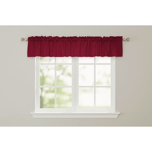 Solid Poplin Window Valance 58" Wide Cranberry Red