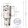 thumbnail image 2 of 40oz Halloween Tumbler with Handle – Skeleton Pumpkin Ghost Drinkware with Lid and Straw – Creepy Theme Travel Cup – Halloween Birthday Gifts, 2 of 5