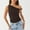 Brown, variant on TMOYZQ Womens Tops One Off The Shoulder Ruched Twist Crop Tank Tops Sleeveless Asymmetric Slim Fit Going Out Cami Shirts