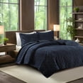 thumbnail image 2 of Gracie Mills Gayle 3-Piece Casual Geometric Velvet Quilt Set - GRACE-11837, 2 of 4