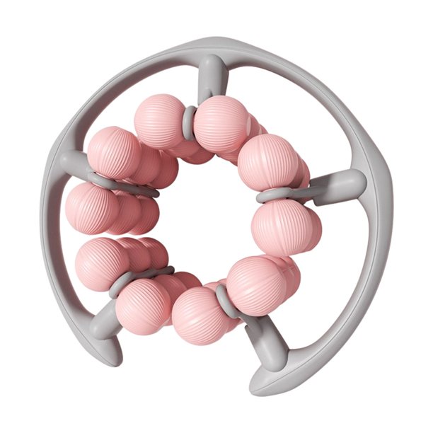 Rodillo de masaje para piernas, masajeador fascial manual, rodillo anticelulítico, masaje de tejido profundo. Rosa
