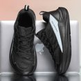 thumbnail image 6 of Men's Lace‑Up Athletic Running Sneakers, Mesh Upper Sports Footwear with Overlay Panels and Thick Contoured Midsole for Daily Workout and Walking, 6 of 7