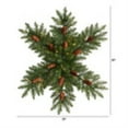 thumbnail image 2 of Nearly Natural 30In. Pre-Lit Snowflake Artificial Dunhill Fir Wreath With Pinecones And 40 Led Lights, 2 of 4