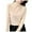 Beige, variant on Semi-Turtleneck Thermal Base Layer, Women's Slim Fit Long Sleeve Stretchy Soft Warm Top for Fall Casual Wear