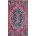thumbnail image 2 of SAFAVIEH Sutton Hannan Medallion Runner Rug, Turquoise/Fuchsia, 3' x 12', 2 of 3