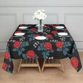 thumbnail image 3 of Pioneer Flower Floral Print Pattern Square Tablecloth, Waterproof Wipeable Spillproof Washable Table Cover for Home Kitchen Party and Daily Decor 60"x60", 3 of 6