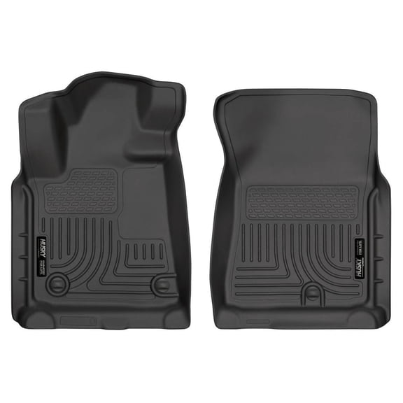 Husky Liners 18581 Weatherbeater Floor Mats Fit 2007-2011 Toyota Tundra Front Row Liners 2pc Black