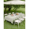 thumbnail image 4 of Outdoor Tablecloth with Umbrella Hole for Patio/Picnic/Party/Camping, Green Floral Waterproof Table Cloth Rectangle Table Cover Washable, Spring Flowers (60"x 120"), 4 of 8