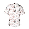 thumbnail image 3 of Picia Heart Panda Gentle Cotton Regular Fit Short Sleeve Casual Hawaiian Shirt for Men-Small, 3 of 9
