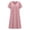 Pink, variant on HBBIKVI Zip-Front House Dress for Women Comfort Short Sleeve Tunic Shift Dress with Ruched Detailing for Easy Relaxed Loungewear Style