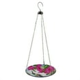 thumbnail image 3 of Alpine Corporation 10" Glass Hanging Bird Feeder with Red Flowers and Hummingbird, Multicolor, 3 of 3