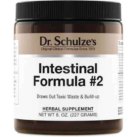 Dr. Schulze's Intestinal Formula #2 Colon Cleanse Detox, Removing Toxins and Poisons, Herbal Supplements - 8 Oz. Jar