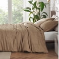 thumbnail image 2 of Juego de edredón Bedsure, tamaño queen, ropa de cama suave, marrón, 3 piezas, 2 of 8
