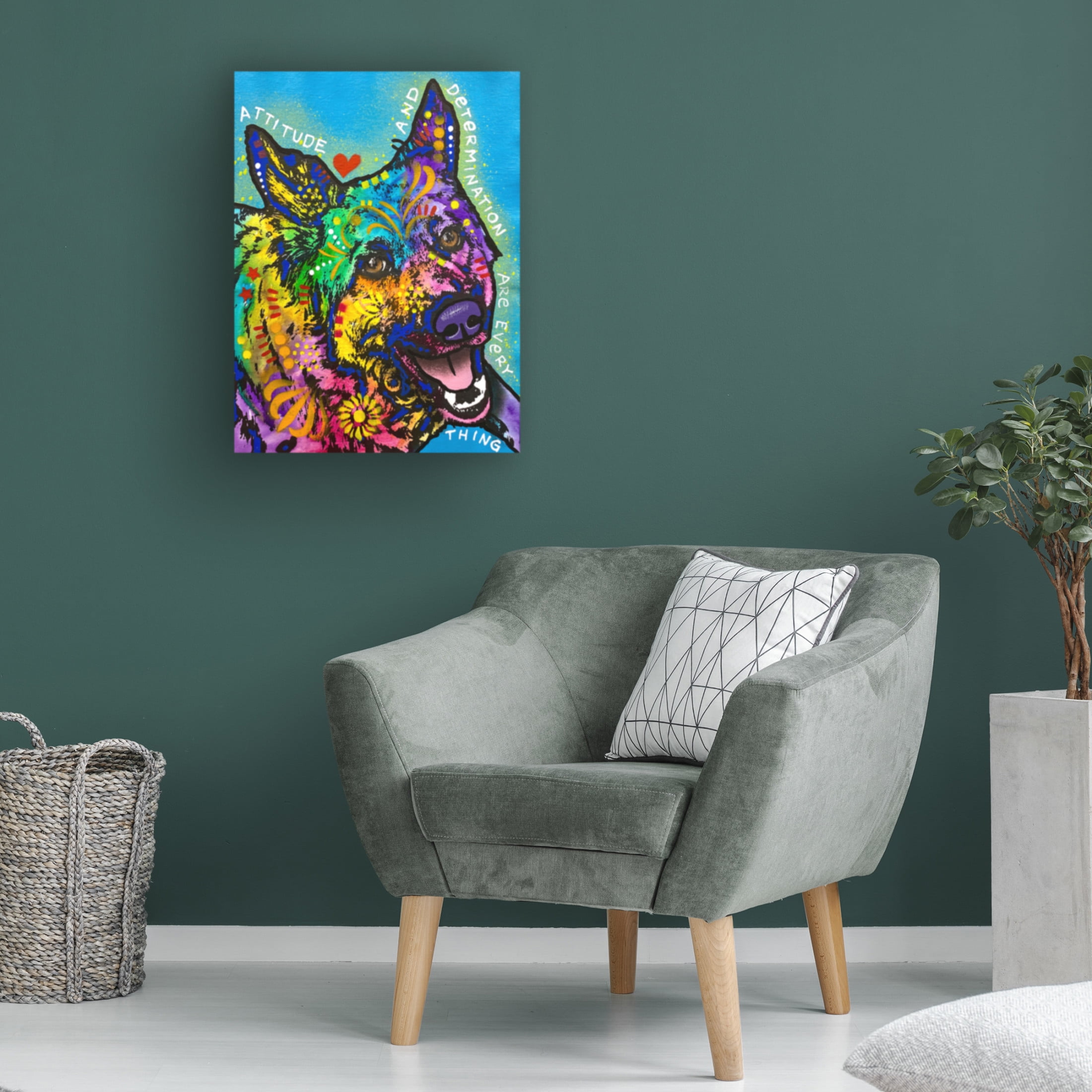 Canvas Wall Art - Dean Russo 'Attitude And Determination' Wall Art for Living Room, Bedroom, or Office Décor by Trademark Fine Art - 35 x 47 Inches
