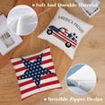 thumbnail image 3 of Set of 4 Patriotic Throw Pillow Covers 18x18 Velvet 4th of July Pillow Covers Memorial Day American Flag Red White Blue Cushion Covers Fourth of July Pillow Cases Home Outdoor Decorations (18), 3 of 6