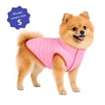 thumbnail image 3 of Oodles Quilted Fall Puffer Dog Jacket, Pink, Small, 3 of 10