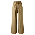 thumbnail image 5 of Lixiuxyad Women Drawstring Pants Women High Waist Casual Wide Leg Long Palazzo Pants Trousers Regular Size Yellow, 5 of 5