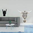 thumbnail image 2 of Estatua del gesto de la roca,Estatuas y figuras de dedos con gestos de música rock,Escultura de pared de calavera,Estatua de resina con cabeza de vaca para decoración de pared y hogar,Adornos, 2 of 8