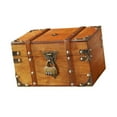thumbnail image 2 of Gitohoni Treasure Chest Decorative Trunk Wooden Gift for Women Unique Prop Keepsakes Box Yellow With Lock, 2 of 9