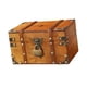 thumbnail image 2 of Cofre del tesoro pirata, caja de almacenamiento decorativa de madera, diseño vintage único para el hogar Amarillo Con Cerradura, 2 of 9