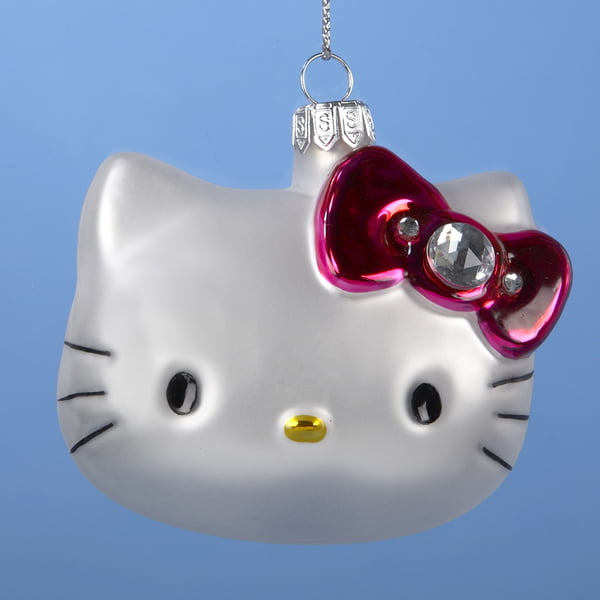 Kurt Adler Hello Kitty resin ornament-set of 2-New 