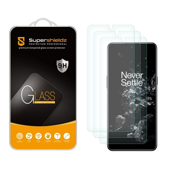 (3 Pack) Supershieldz Designed for Oneplus 10T 5G Tempered Glass Screen Protector, Anti Scratch, Bubble Free
