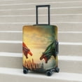 thumbnail image 6 of Hirioo Castle Red Green Sky Dragon for Elasticity Suitcase Cover (No luggage Included) Durable Luggage Protector Fits 18-32 Inch Luggage-Small, 6 of 7