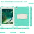 thumbnail image 3 of iPad 5th/6th Generation (9.7 inch, 2017/2018) Case,Dteck Shockproof Rubber 3-layer Protection Armor Hybrid Kickstand Protector Cover for iPad Air 2/iPad Pro 9.7" ,Mintgreen, 3 of 7