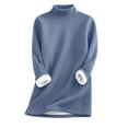 thumbnail image 2 of IMENGL T-Shirts Thermiques à Col Montant pour Femmes, Bleu TG, Taille M-3TG, 2 of 7
