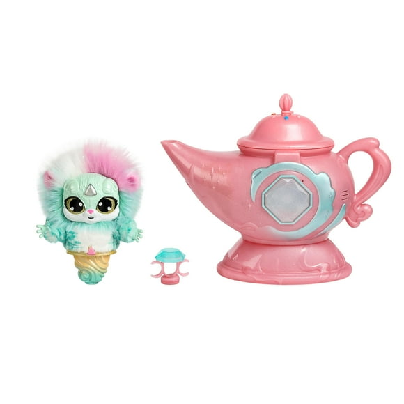 Magic Mixies Magic Genie Lamp with Interactive 8"" Plush Toy and 60+ Sounds and Reactions. Reveal a Genie Mixie from The Real Misting Lamp. Gifts for Kids Ages 5+ - Exclusive