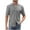 Gray, variant on cfhntfmh Men's Summer Knitted Short Sleeve Shirts Big and Talls Breathable Hollow out Collared Button down Blouse Shirts