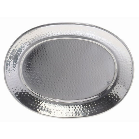 American Metalcraft 13-3/4" x 17-1/4" Oval Hammered Tray