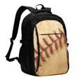 thumbnail image 1 of Vsdgher Vintage Baseball Print Travel Laptop Backpack, Laptops Backpack with USB Charging Port, Water Resistant Computer Bag Gift for Men & Women, 1 of 7