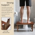 thumbnail image 4 of Danfoxer 7 Inches Acacia Wood Toilet Stool Squat for Adults,Wooden Poop Stool for Bathroom,Potty Step Stool with Non-Slip Strip, 4 of 6