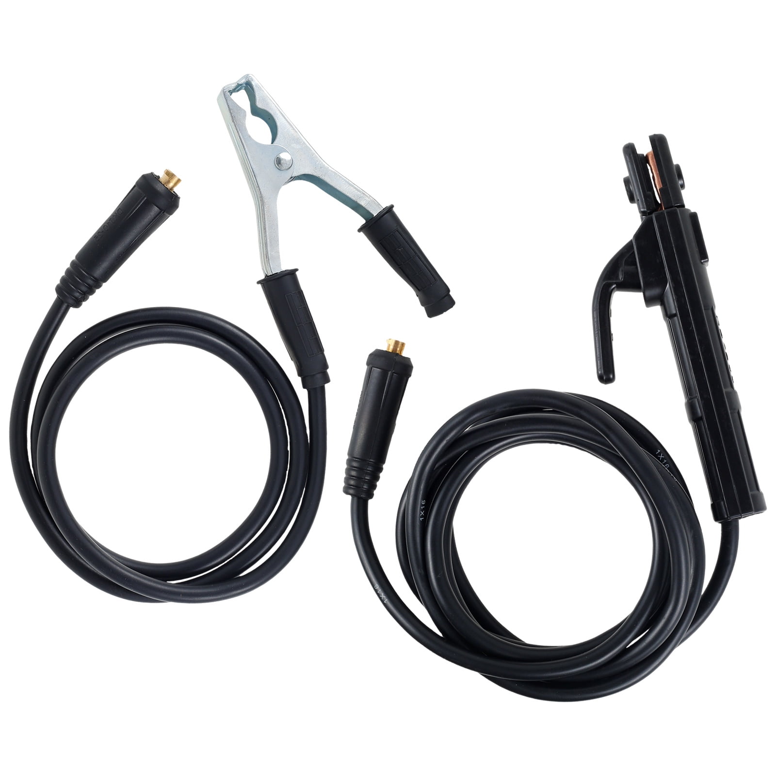 Ikoopy Welding Electrode Holder Stick Plier with Cable Copper MMA/ARC Welding Ground Clamp with Cable Stable Welding Rod Clamping Tool Welding Stick Plier Clamp for 300A Welder Machine
