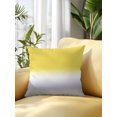 thumbnail image 2 of 1 Pack Outdoor Throw Pillow, Yellow White Grey Ombre Waterproof Pillow with Insert Included, Modern Abstract Aesthetics Decorative Accent Cushion Sofa Pillows for Patio Porch, 16 x 16 In, 2 of 8