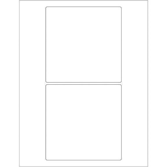Tape Logic Rectangular Laser Labels 5" x 5" White 200/Case (LL168)