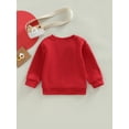 thumbnail image 4 of Bagilaanoe Toddler Baby Girls Valentine's Day Sweatshirt Long Sleeve Heart Print Pullover 6M 12M 18M 24M 3T 4T Kids Loose Tee Tops, 4 of 7