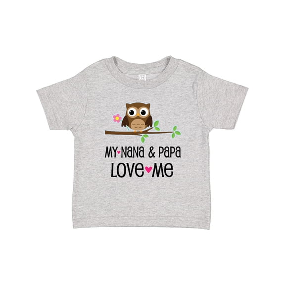 Inktastic Nana and Papa Love Me Baby Girl Girls Baby T-Shirt