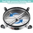 thumbnail image 2 of Yescom 16.5" Pressure Washer Surface Cleaner with 4 Wheels Stainless Steel for Concrete Patio Driveway Daily Washing,4000 PSI, 2 of 9