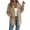 Khaki, variant on Womens Corduroy Shacket Jackets Oversized Long Sleeve Button down Loose Casual Cardigan Coats Solid Color Lapel Design Soft Comfortable Fall Winter Outwear Black S