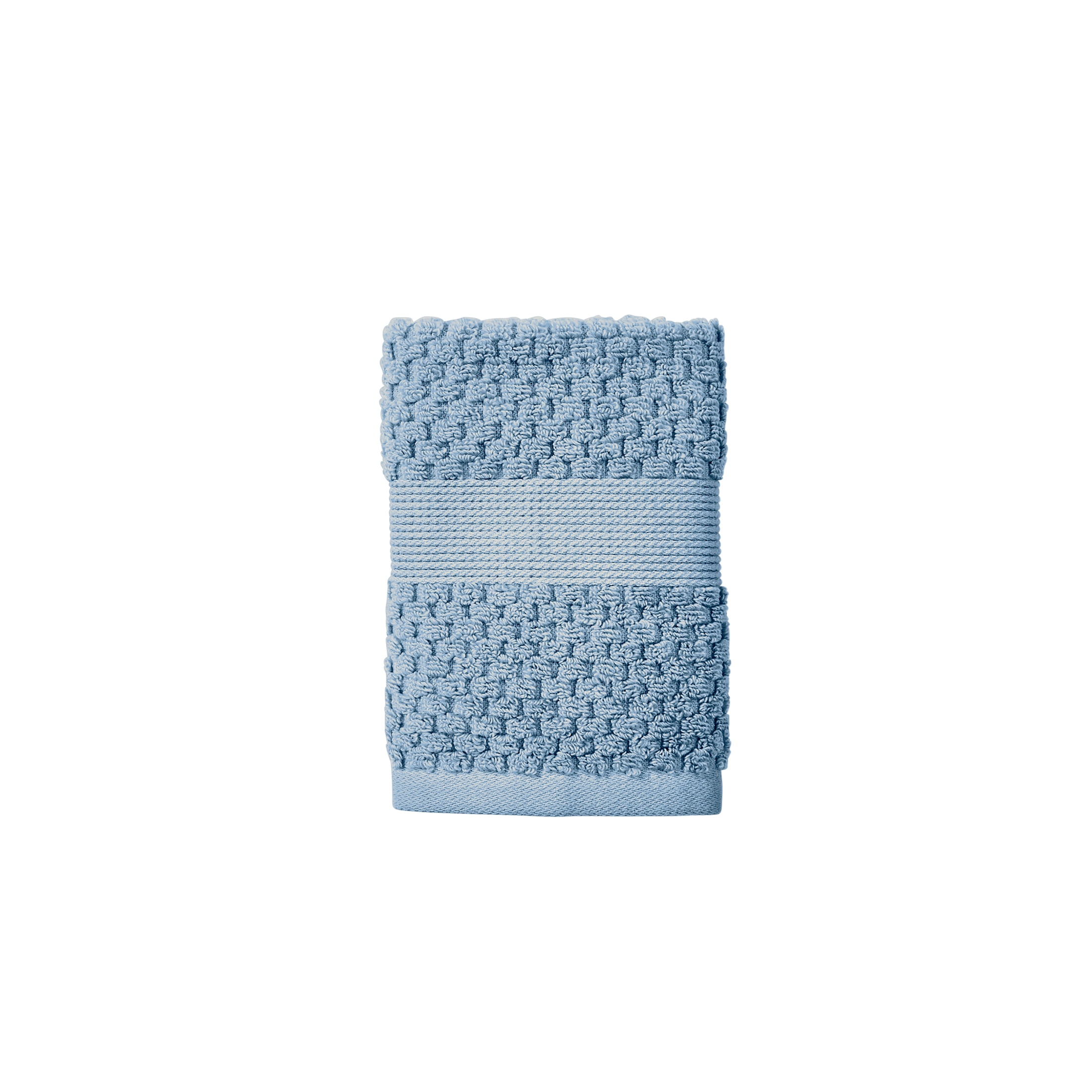 Better Homes & Gardens Signature Soft Cotton Popcorn Textured 6 Piece Bath Towel Set,Blue Silver