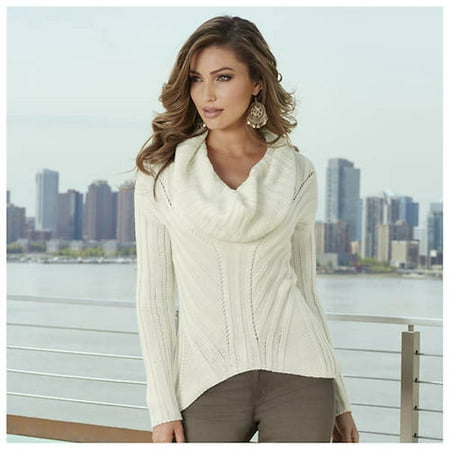 K. Jordan Women's Hi-Lo Cowl Sweater In Ivory - (Best Deals On Cashmere Sweaters)