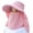 Pink, variant on Purple Womens Wide Brim Sun Hat With Face Cover For Outdoor Sun Protection Gardening Hiking Beach Outings And Daily Use Shielding