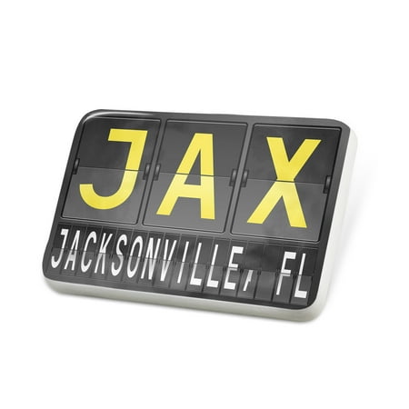 Porcelein Pin JAX Airport Code for Jacksonville, FL Lapel Badge –